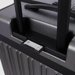 Piquadro Pqlp-Big Size Spinner With Leather Trims Grey-Black