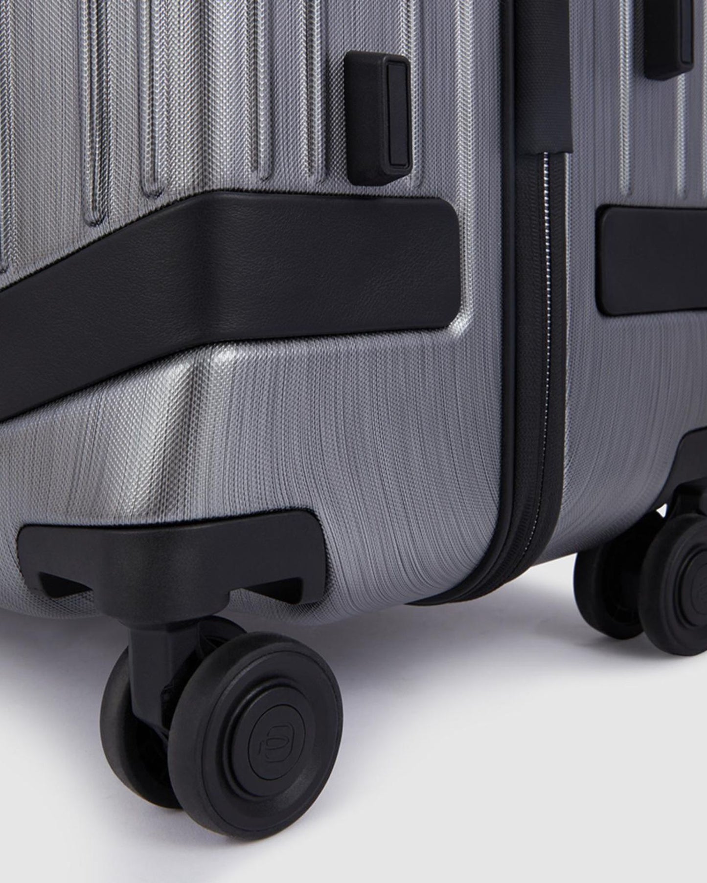 Piquadro Pqlp-Big Size Spinner With Leather Trims Grey-Black
