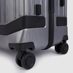 Piquadro Pqlp-Big Size Spinner With Leather Trims Grey-Black