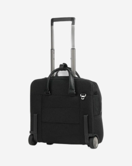 Piquadro Brief Slim Wheeled Computer In Recycled Fabric Wi Black BV4729BR2/N