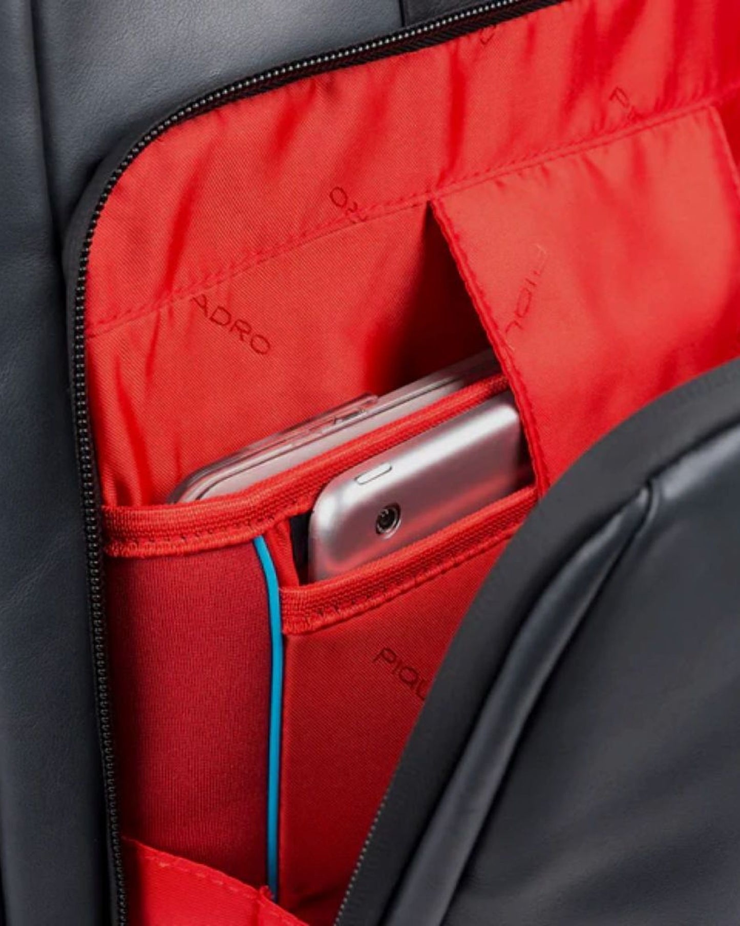 Piquadro Cabin Size Custom Pc And Ipad Trolley Grey Black BV4817UB00BM/GRN