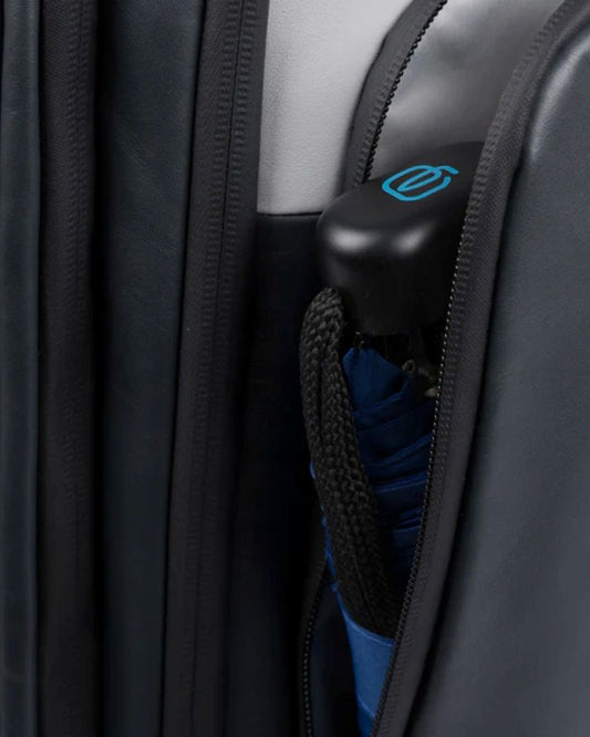 Piquadro Cabin Size Custom Pc And Ipad Trolley Grey Black BV4817UB00BM/GRN