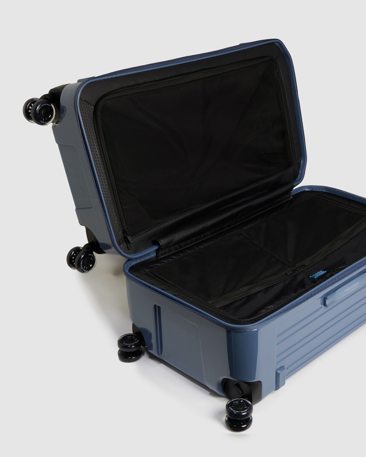 Piquadro Pop Hardside 4 Wheel Trunk Suitcase Blue