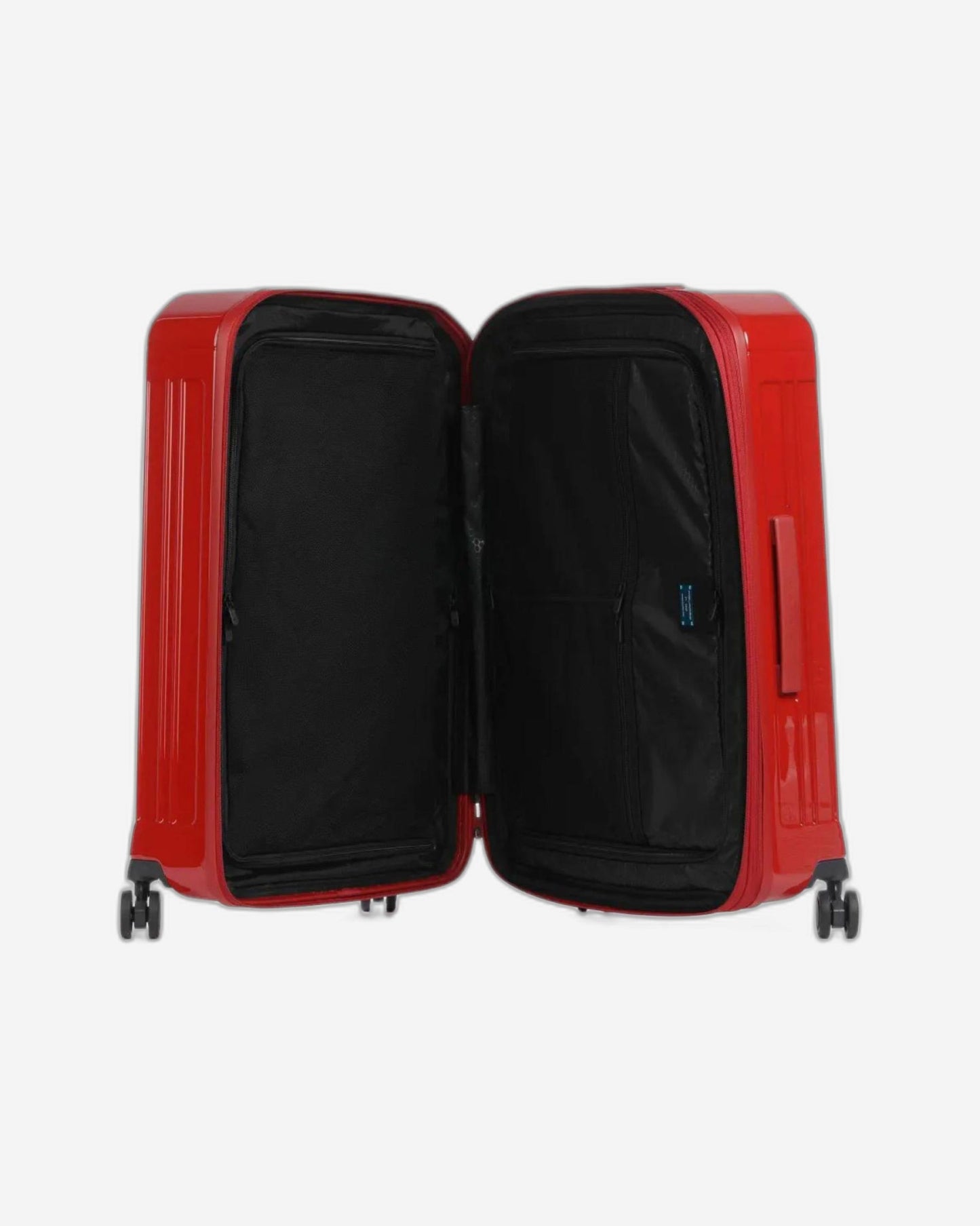 Piquadro Pq-Light Medium Size Expandable Trolley With 4 Wheels In Polycarbonate Red