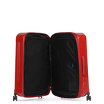 Piquadro Pq-Light Medium Size Expandable Trolley With 4 Wheels In Polycarbonate Red