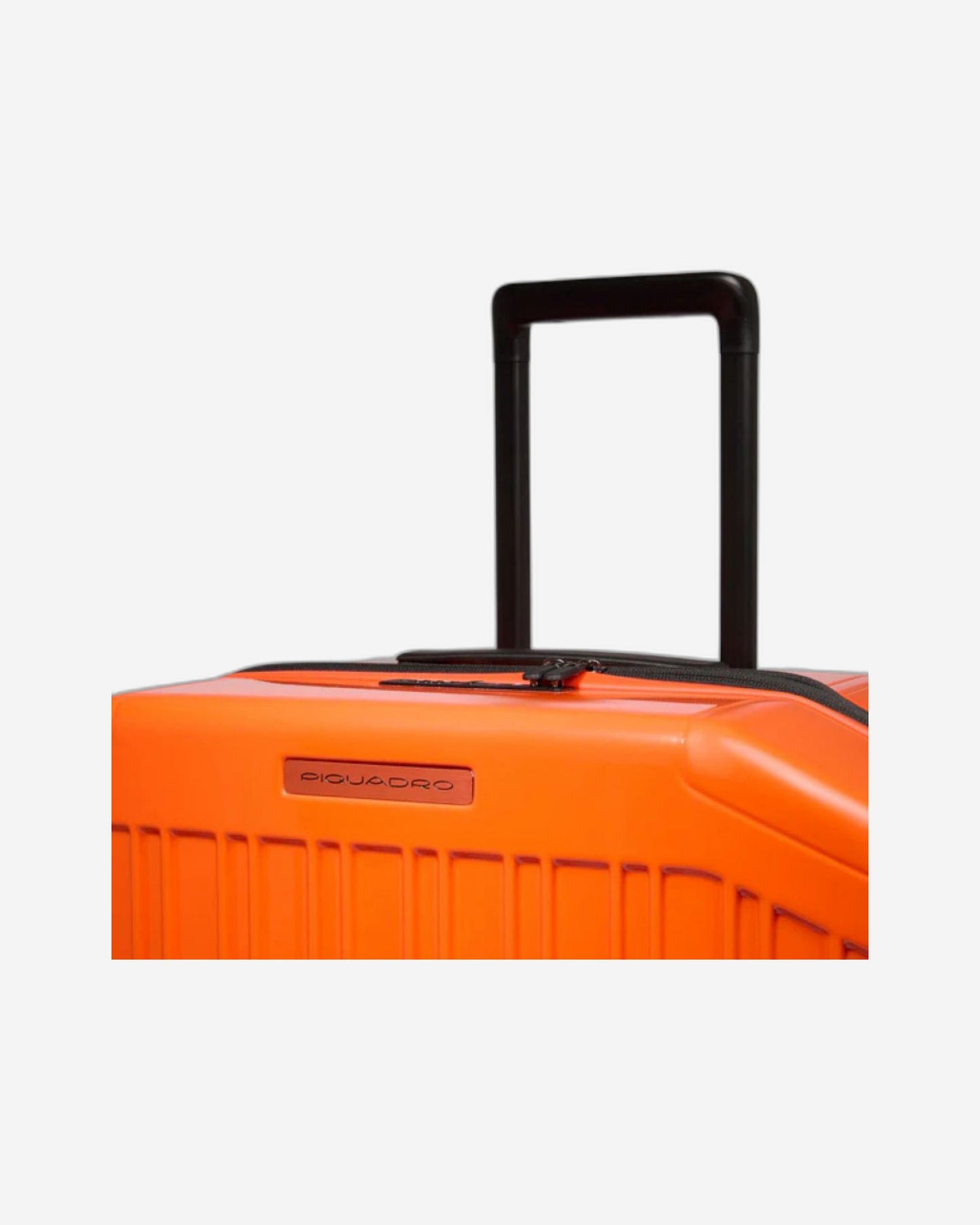 Piquadro Pq-Light Medium Size Expandable Trolley With 4 Wheels In Polycarbonate Orange BV6393PQLS2/AR