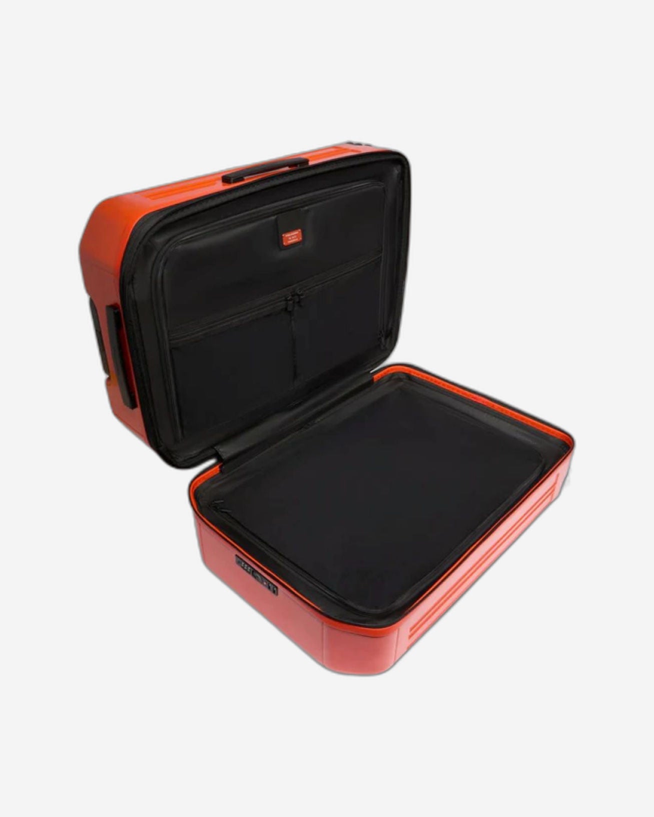 Piquadro Pq-Light Medium Size Expandable Trolley With 4 Wheels In Polycarbonate Orange BV6393PQLS2/AR