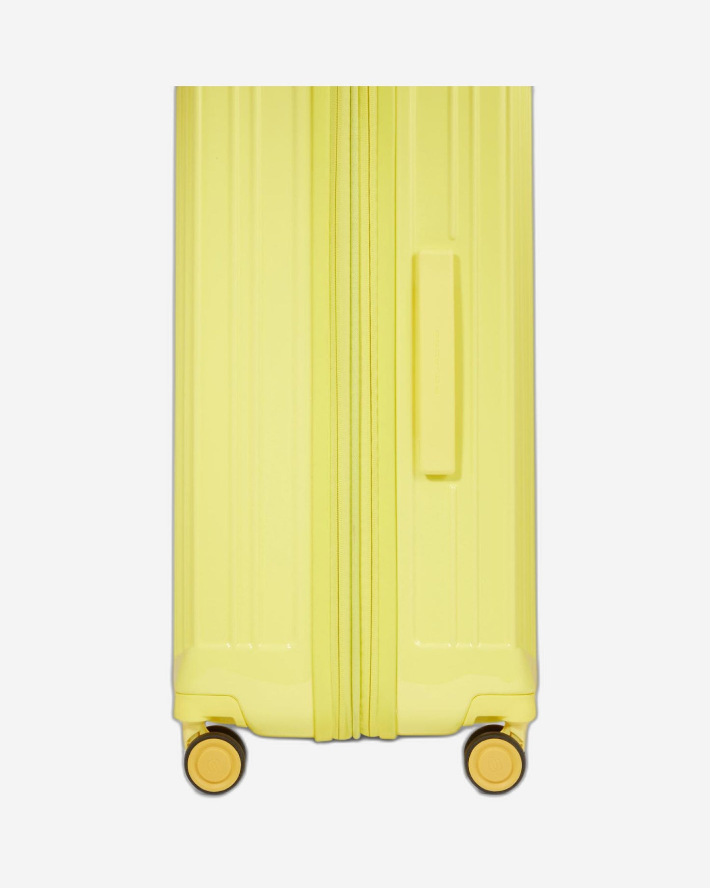Piquadro Pq-Light Medium Size Expandable Trolley With 4 Wheels In Polycarbonate Yellow