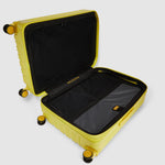 Piquadro Pq-Light Medium Size Expandable Trolley With 4 Wheels In Polycarbonate Yellow
