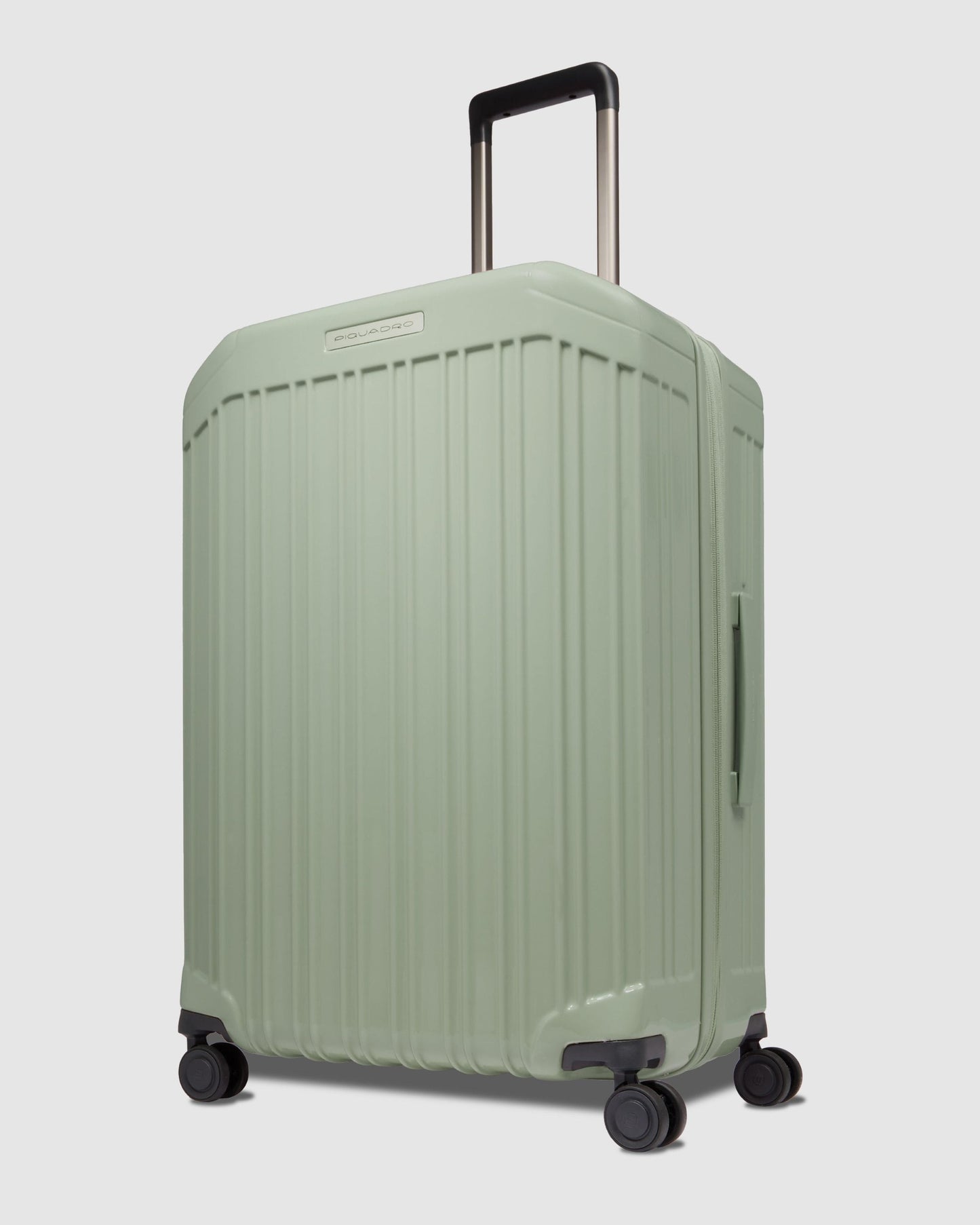 Piquadro Expandable Hardside 4 Wheel Medium Suitcase Green
