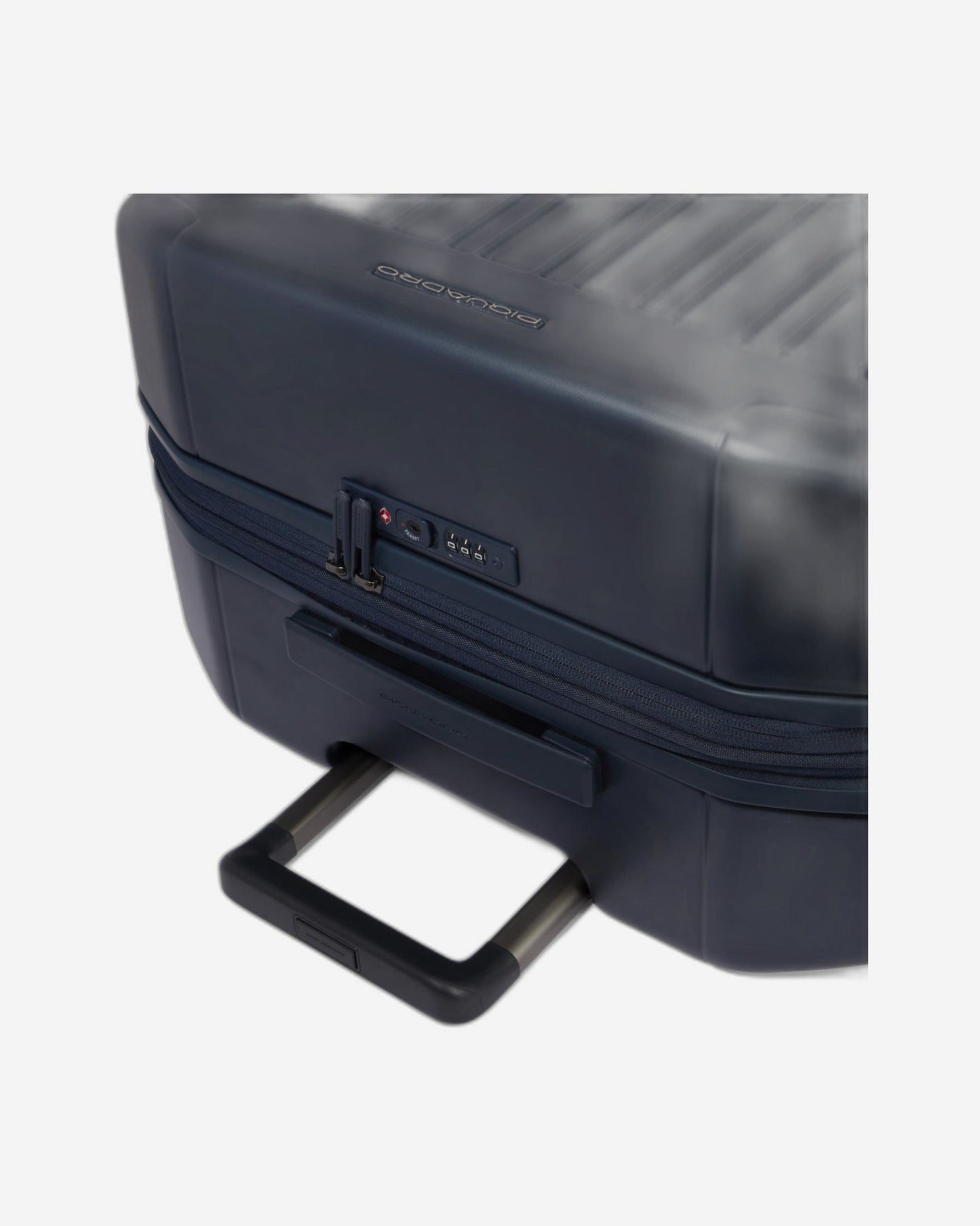 Piquadro Pq-Light Large Size Expandable Trolley With 4 Wheels In Polycarbonate Matt Blue