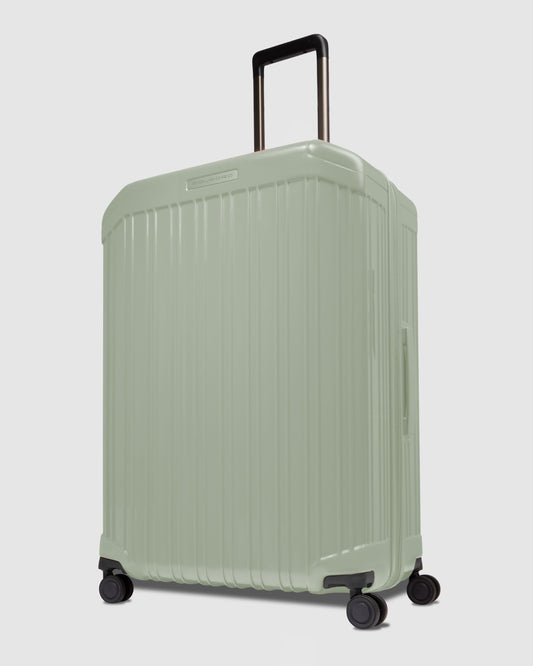 Piquadro Pql Light Expadable Large 4 Wheel Suitcase Green
