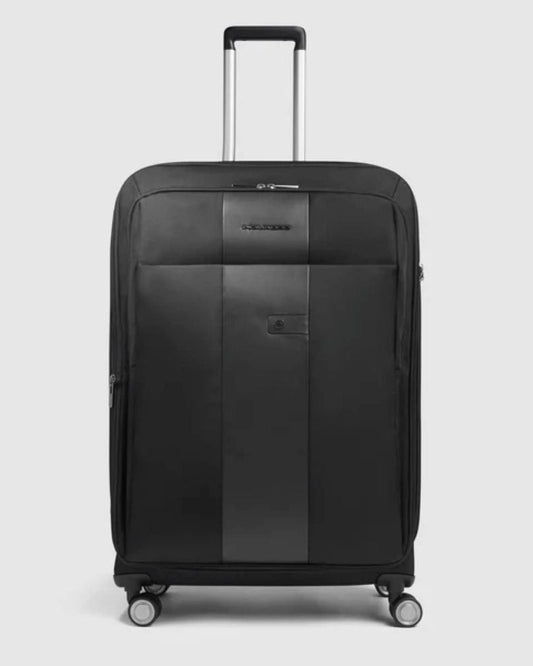 Piquadro Brief Expandable Large 4 Wheel Suitcase Black BV6651BR2/N