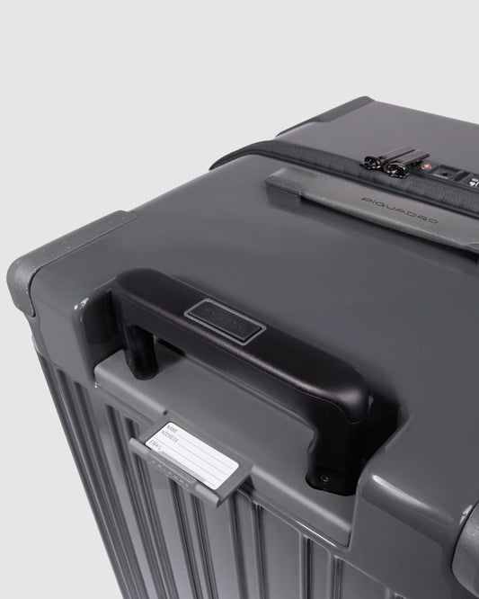 Piquadro Polycarbonate Trunk Trolley Grey