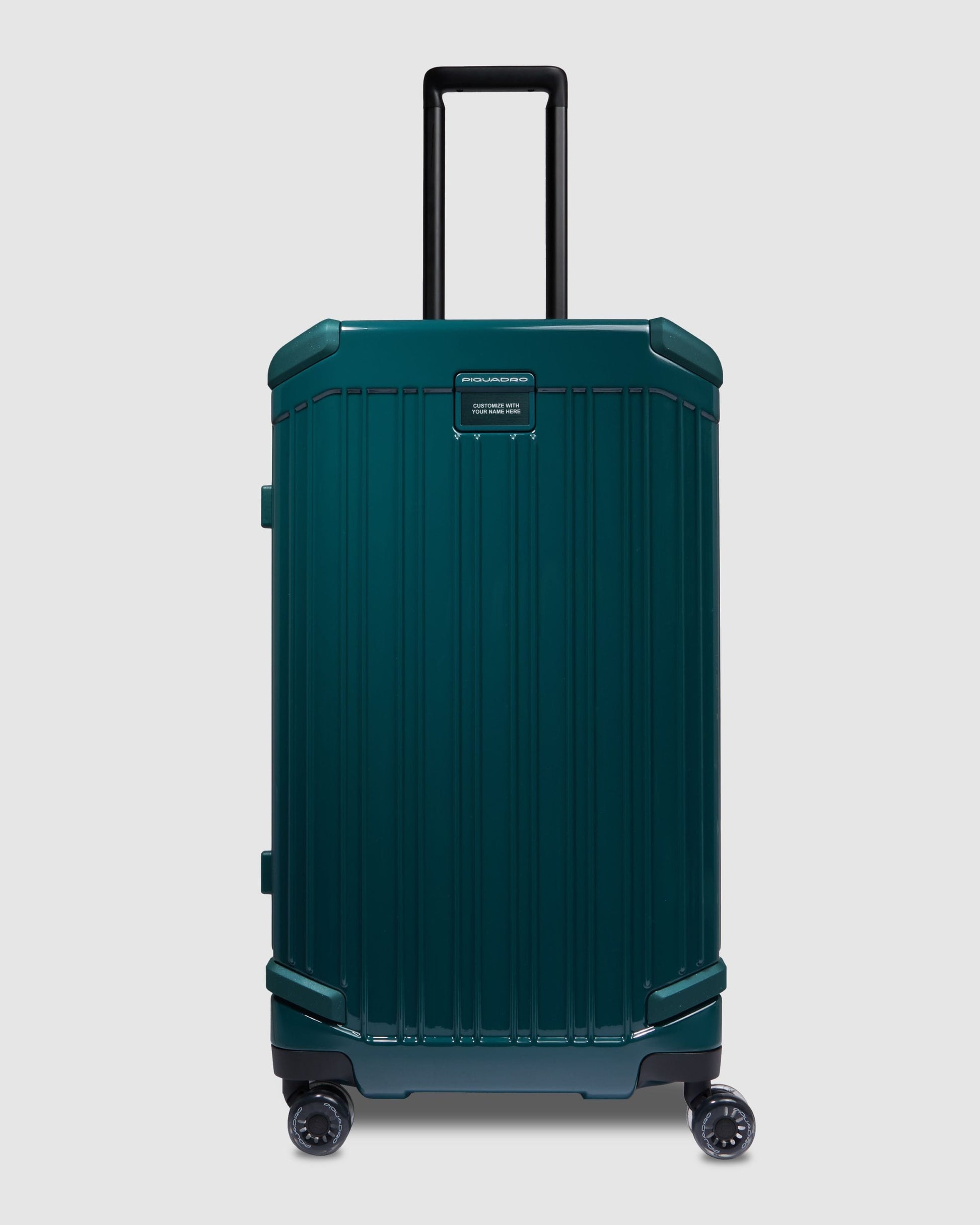 Piquadro Pop Trunk 4 Wheels In Polycarbonate Green