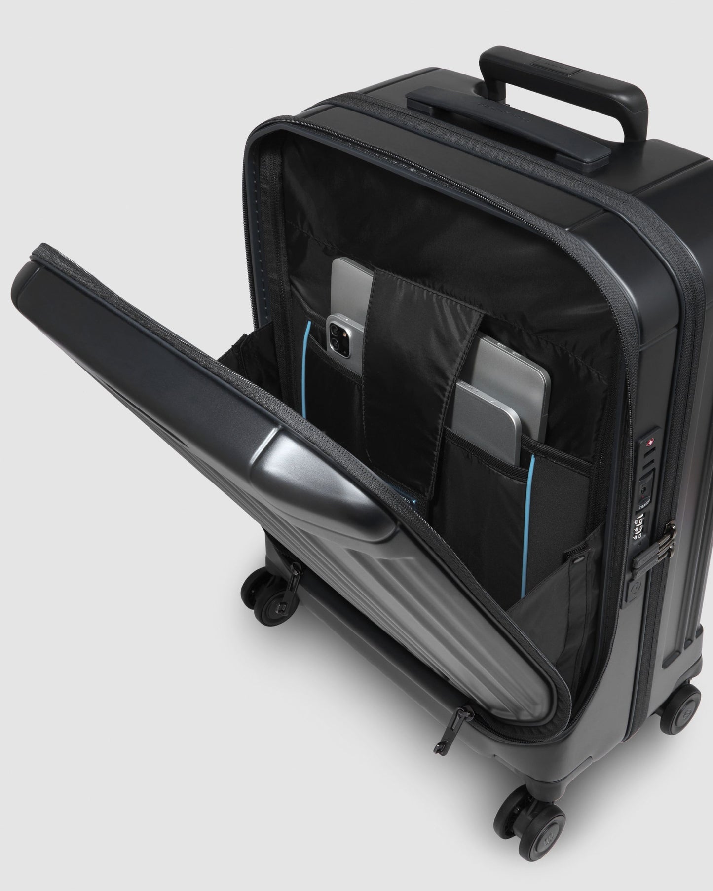Piquadro Laptop Pocket Cabin Suitcase Black