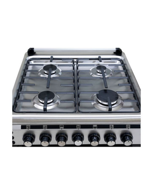Black+Decker 60cm Stainless Steel Freestanding Gas Cooker