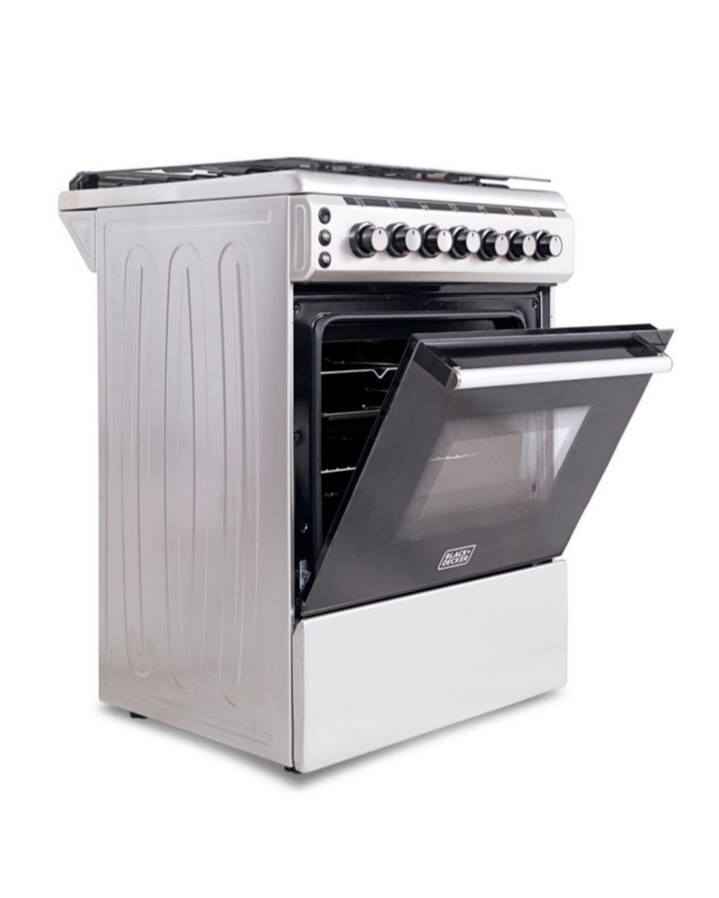Black+Decker 60cm Stainless Steel Freestanding Gas Cooker