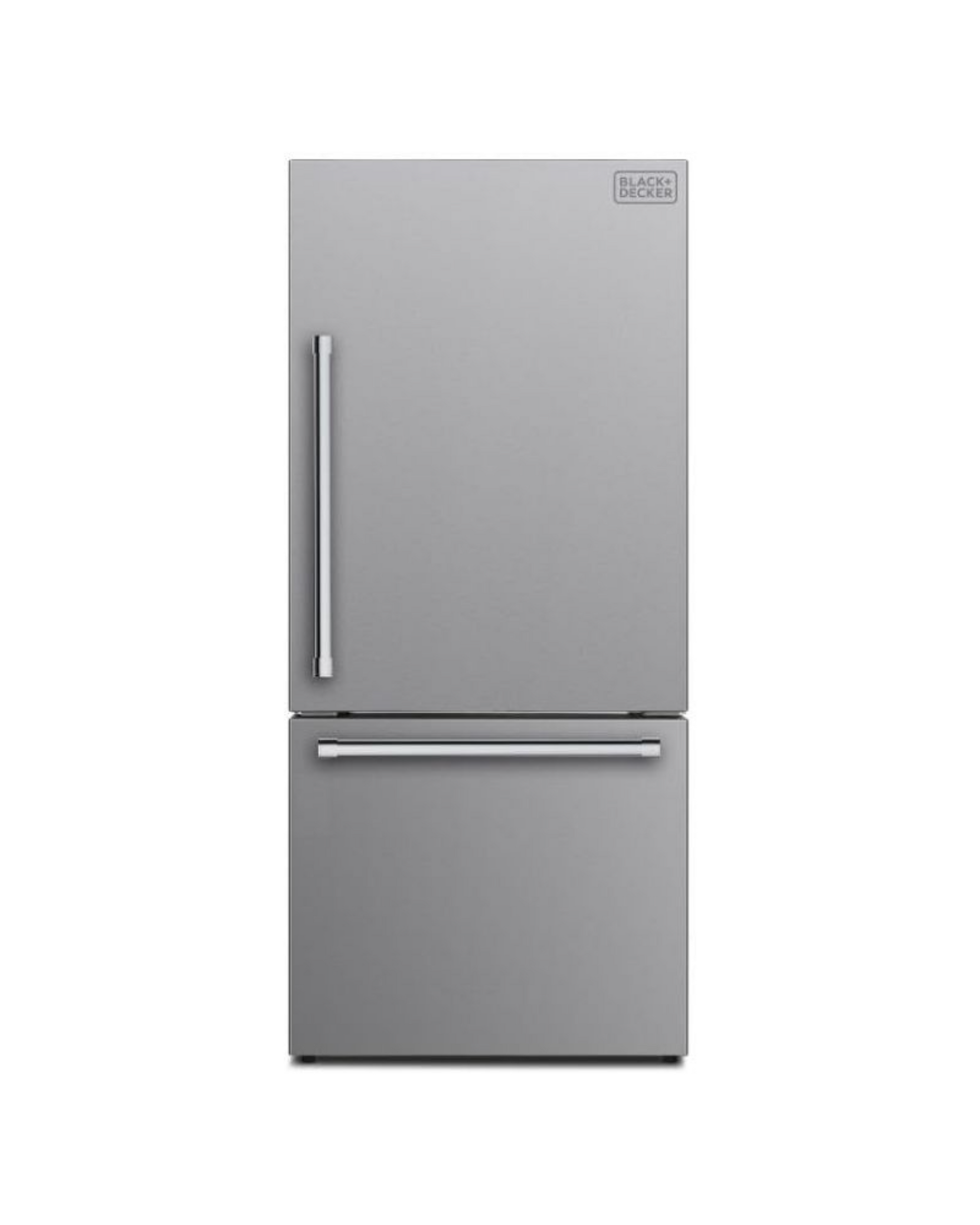 Black+Decker 509L Gross 499L Net Capacity Freestanding Refrigerator, Bottom Freezer Drawer - BXREF509NFBDISNX Inox