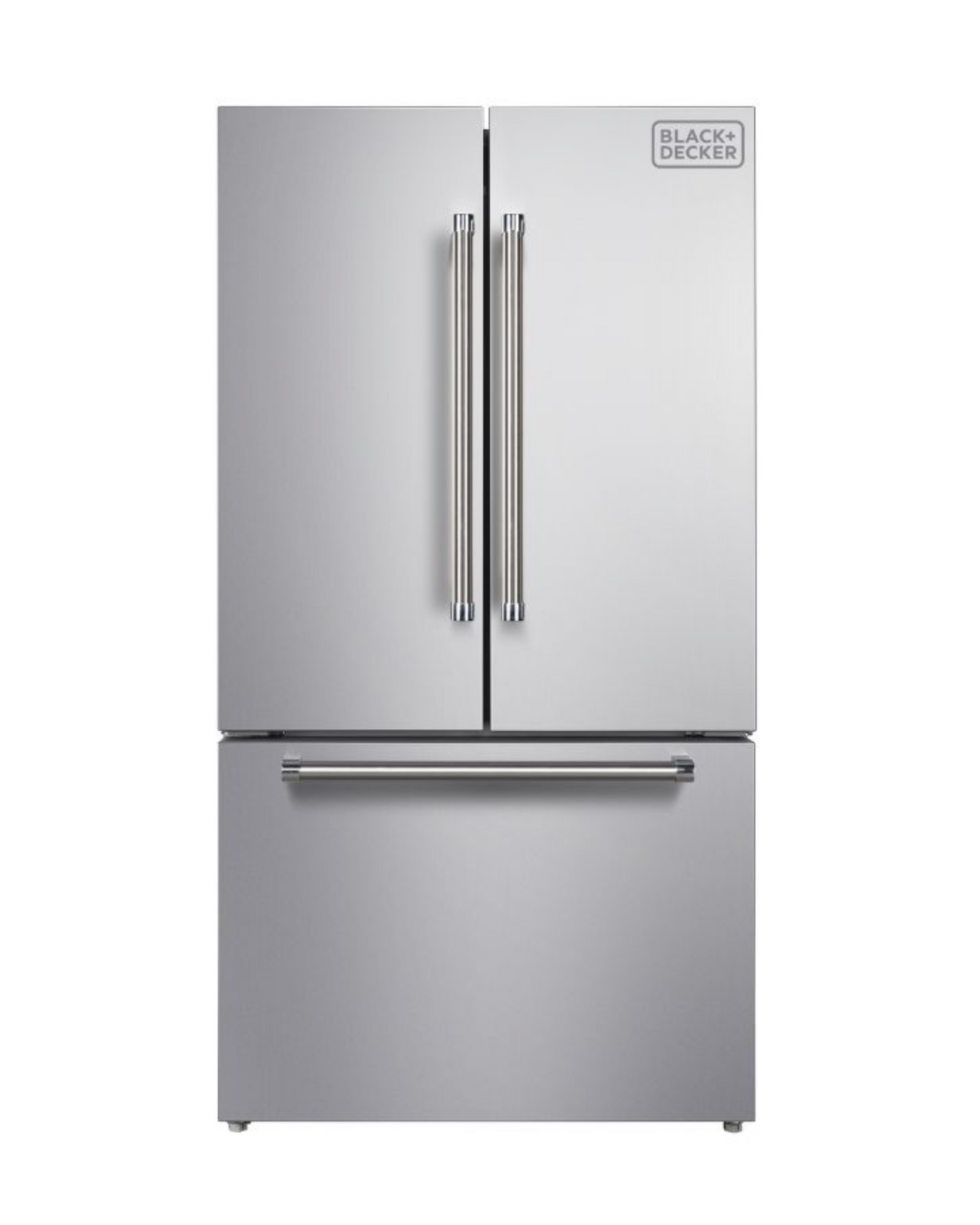 Black+Decker 579L Gross 403L Net Capacity French Door Refrigerator, Advanced Inverter Compressor, Total No Frost - BXREF577NFFDISNX Inox
