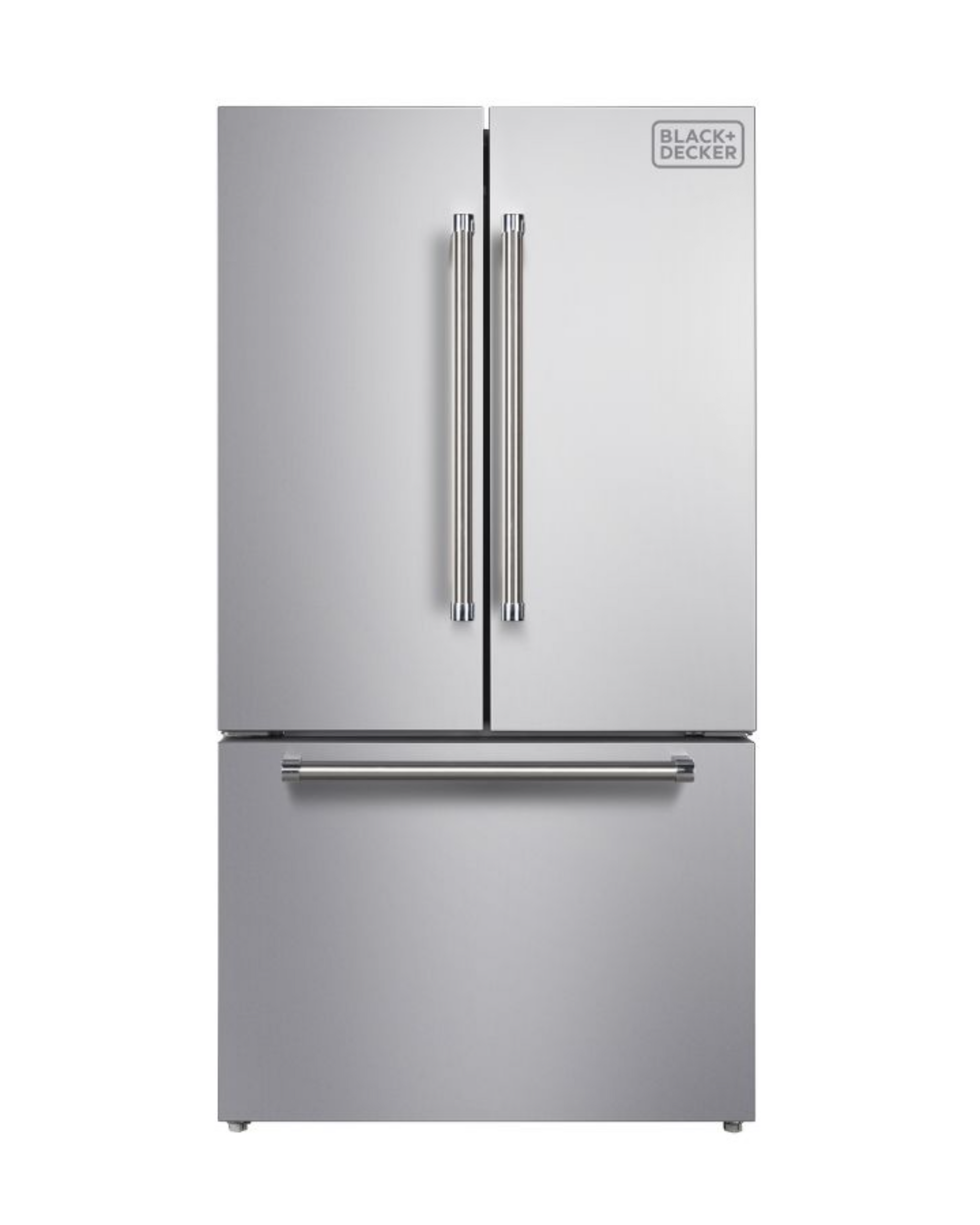 Black+Decker 579L Gross 403L Net Capacity French Door Refrigerator, Advanced Inverter Compressor, Total No Frost - BXREF577NFFDISNX Inox