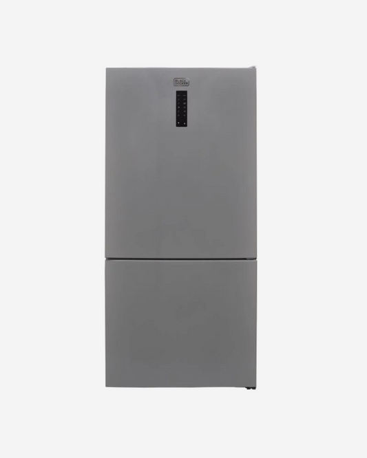 Black+Decker 620L Gross 564L Net capacity Double Door Refrigerator, Bottom Freezer, No Frost, A+ Energy - BXREF653NFBVX Dark Silver