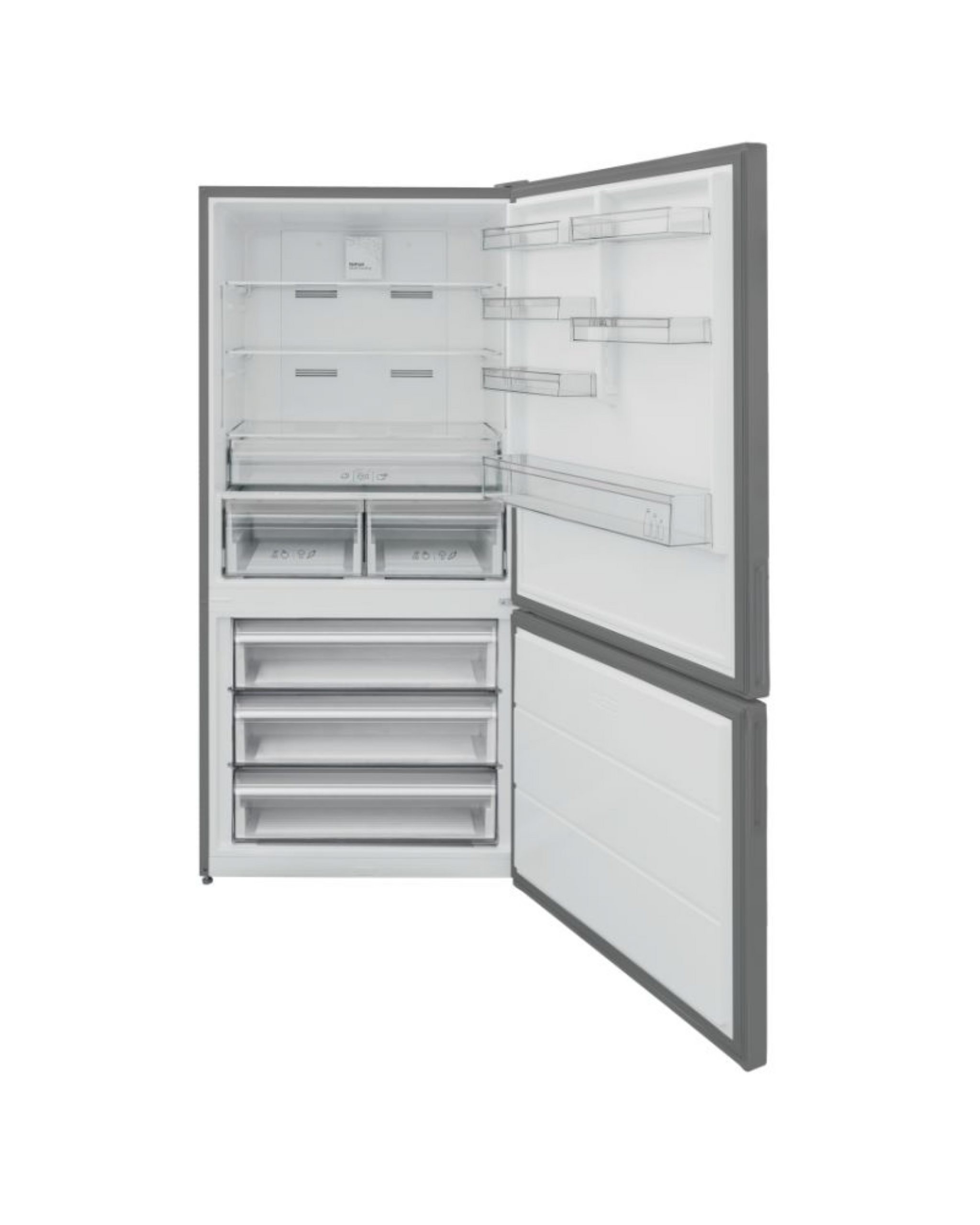Black+Decker 620L Gross 564L Double Door Refrigerator, Bottom Freezer, No Frost, A+ Energy