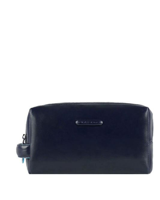 Piquadro Blue Square Toiletry Bag W/Two Dividers Night Blue