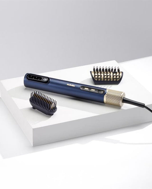 BaByliss Air Wand 3-in-1 Hair Dryer | Straightener & Hot Air Brush with Ion Technology & High-Speed Digital Motor | Includes 3 Attachments | No Heat Damage - (AS6550SDE)