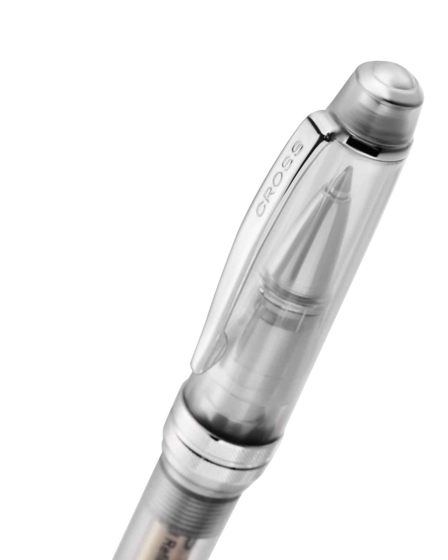 Cross Bailey Light Translucent Clear Resin Chrome-Plated Rollerball Pen