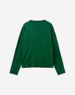 Crew neck cardigan with buttons