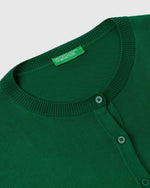 Crew neck cardigan with buttons