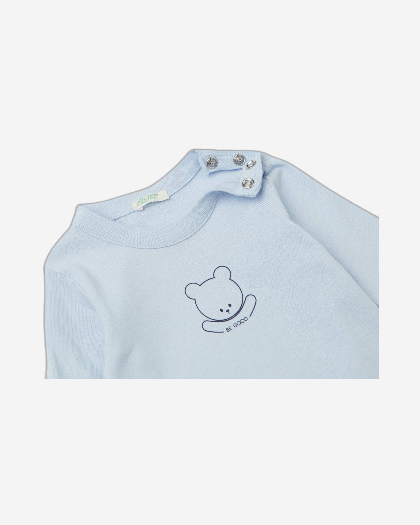 Long sleeve bodysuit in organic cotton