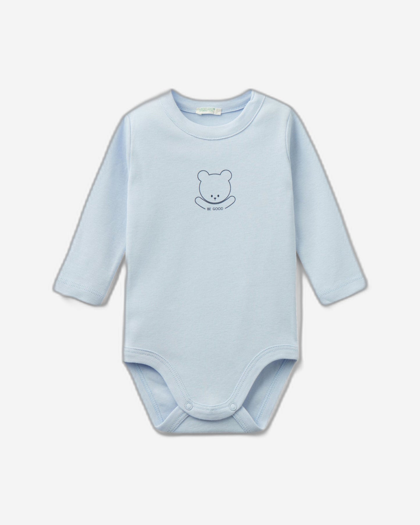 Long sleeve bodysuit in organic cotton
