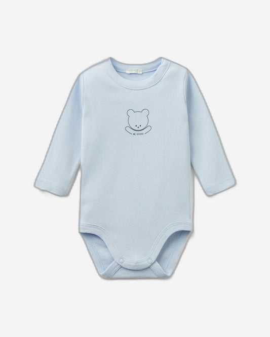 Long sleeve bodysuit in organic cotton