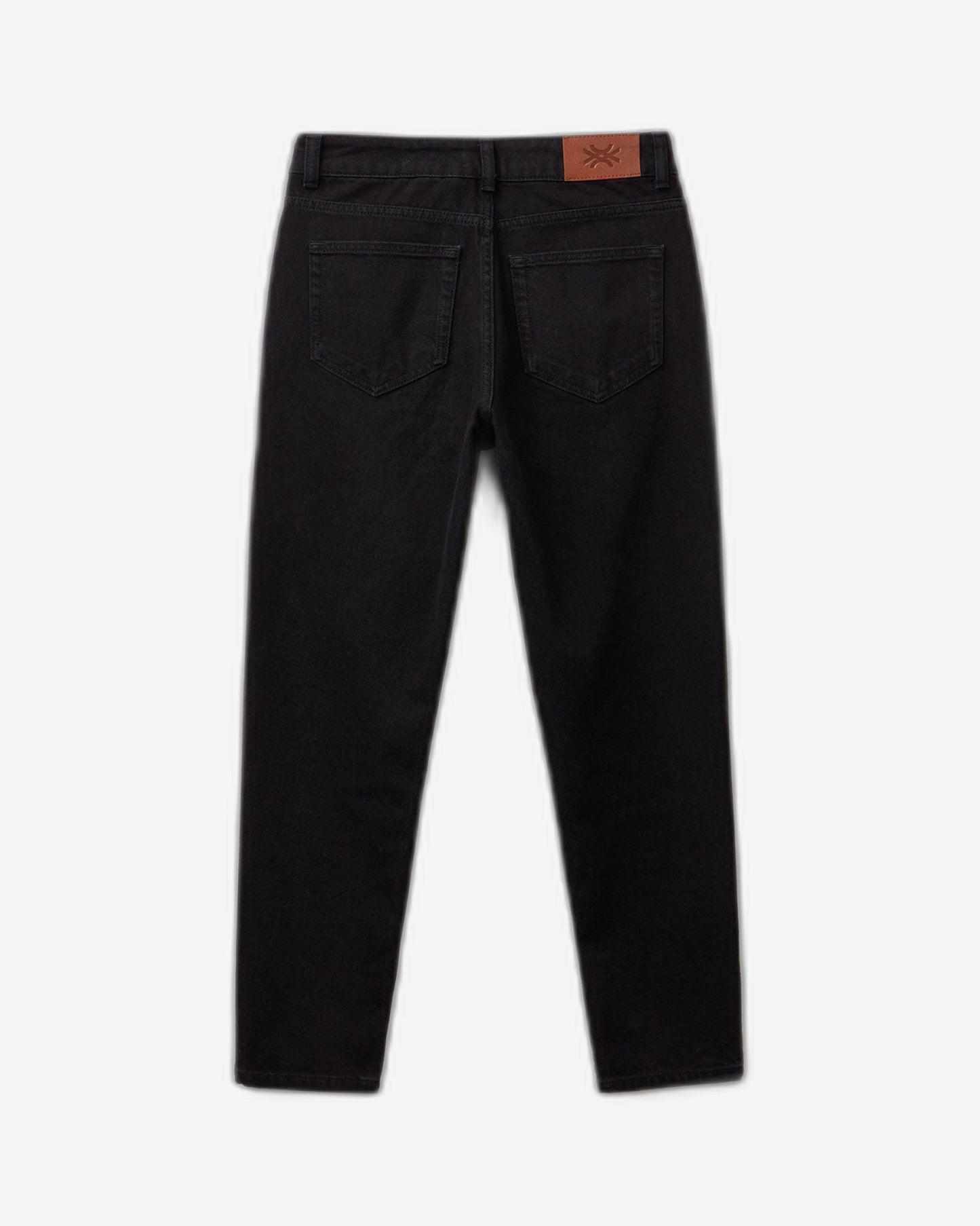 Cropped high-waisted jeans