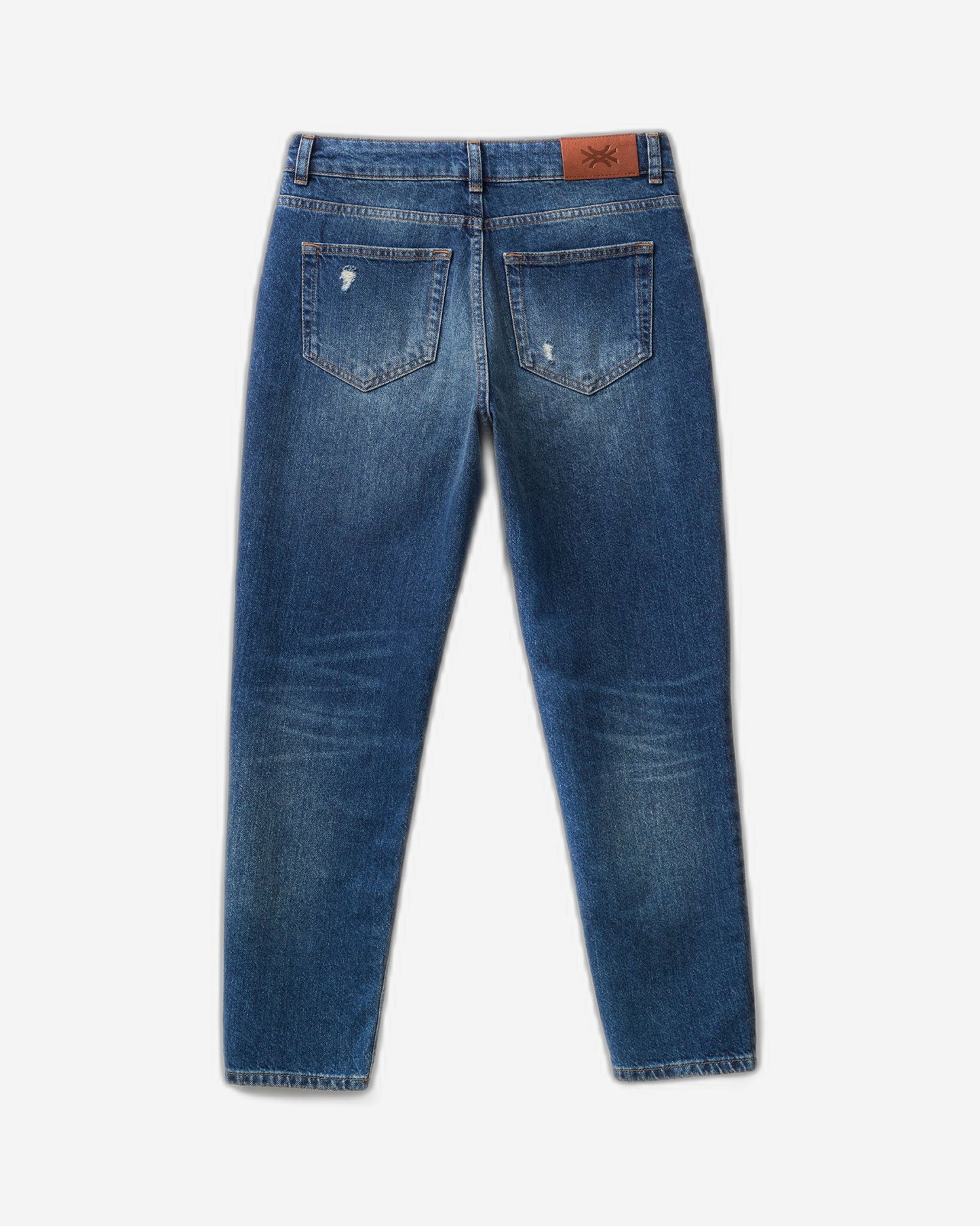 Cropped high-waisted jeans