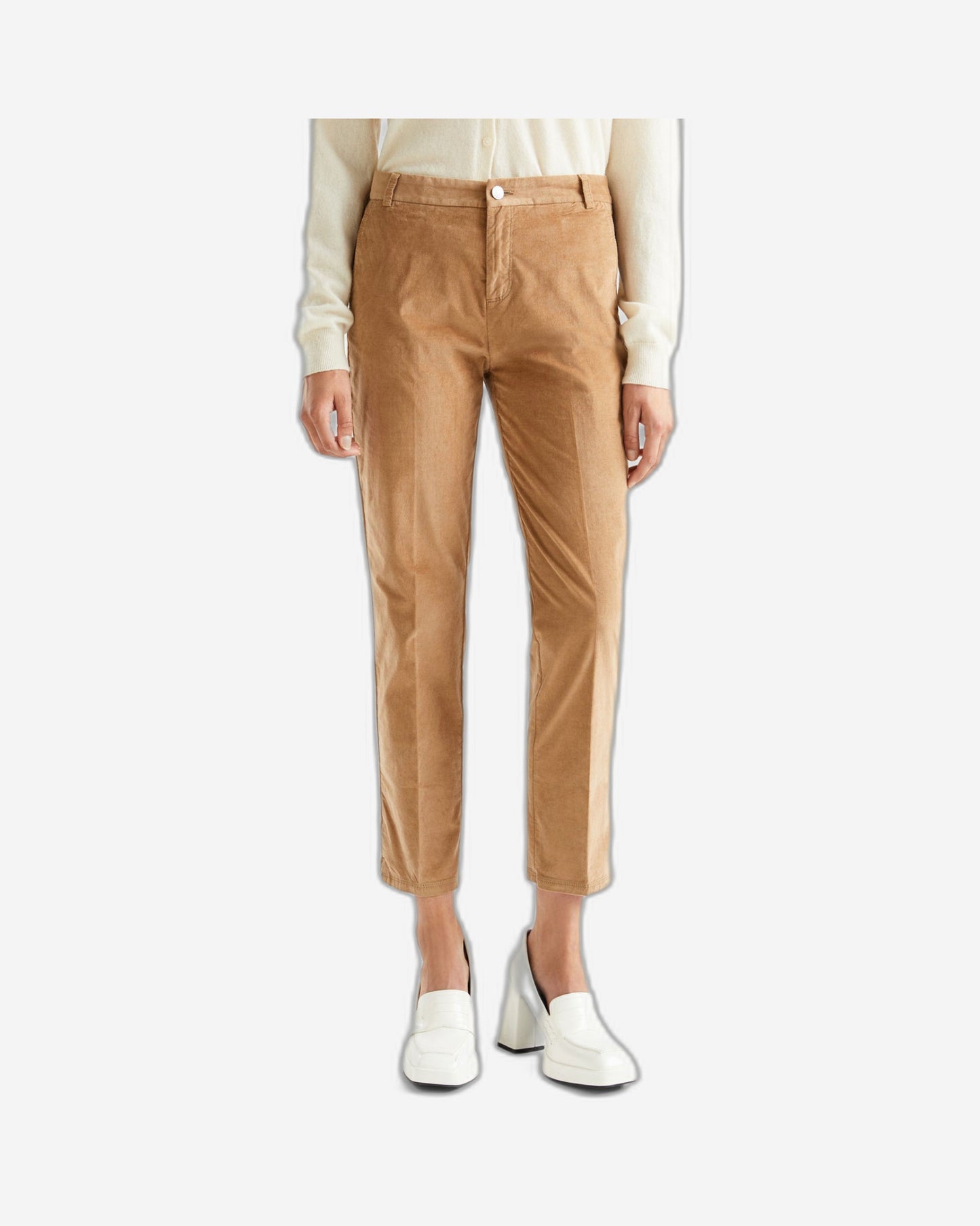 Stretch velvet chinos