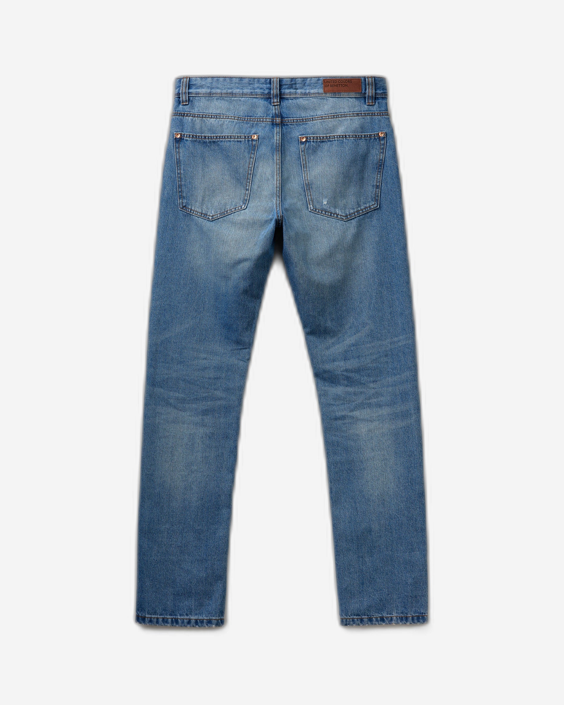 Straight leg 100% cotton jeans
