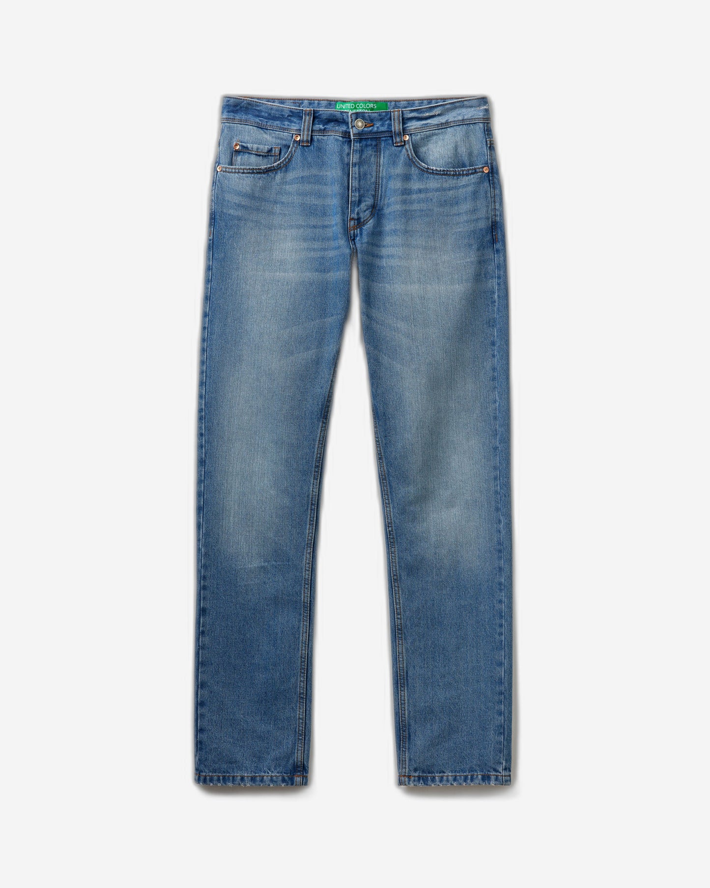 Straight leg 100% cotton jeans