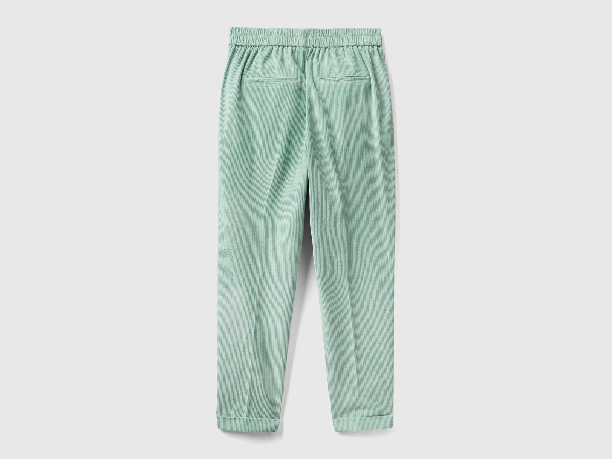 Chinos in velvet with stretch waist