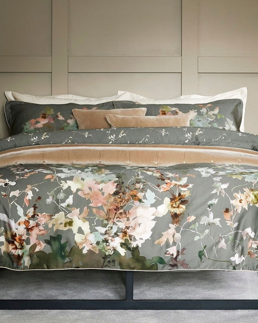 Christy "Botanical" Duvet Cover Sets in Forest