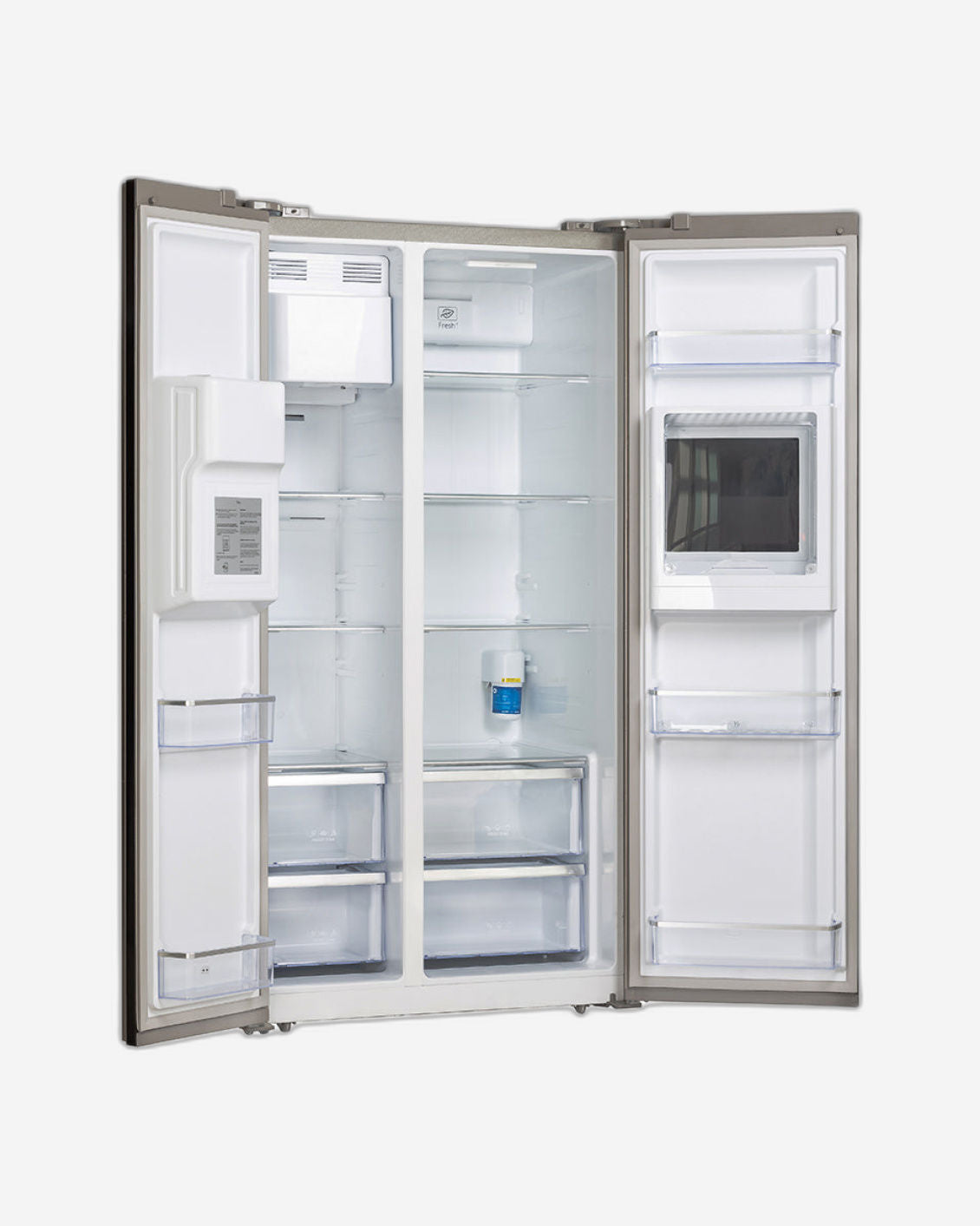 TCL Side by Side Refrigerator Inverter Ice Maker & Mini Bar Inox 775L