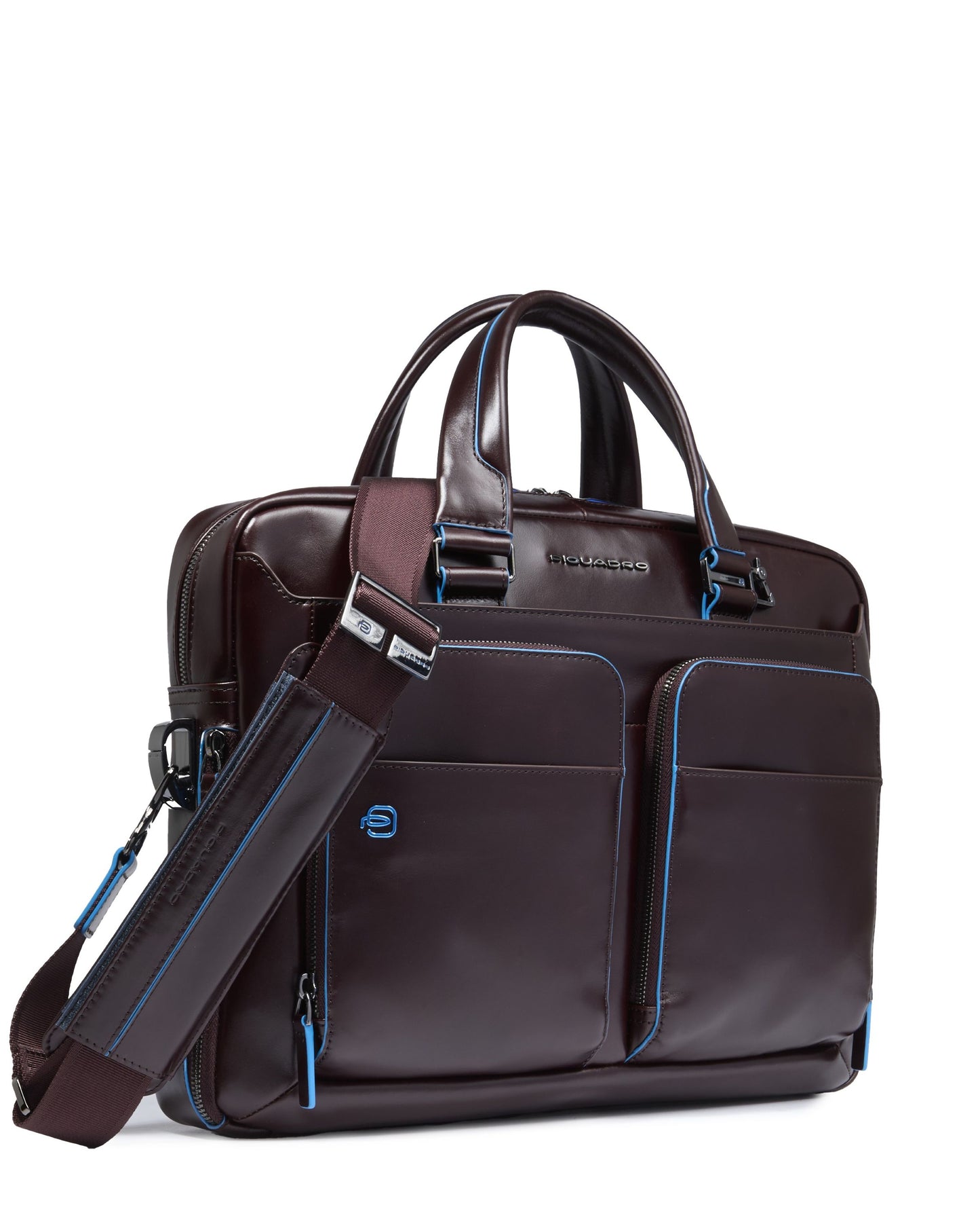 Piquadro Thin Two Handled Laptop Briefcase with iPad Compartment