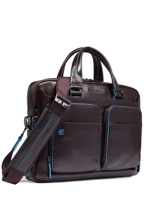 Piquadro Thin Two Handled Laptop Briefcase with iPad Compartment