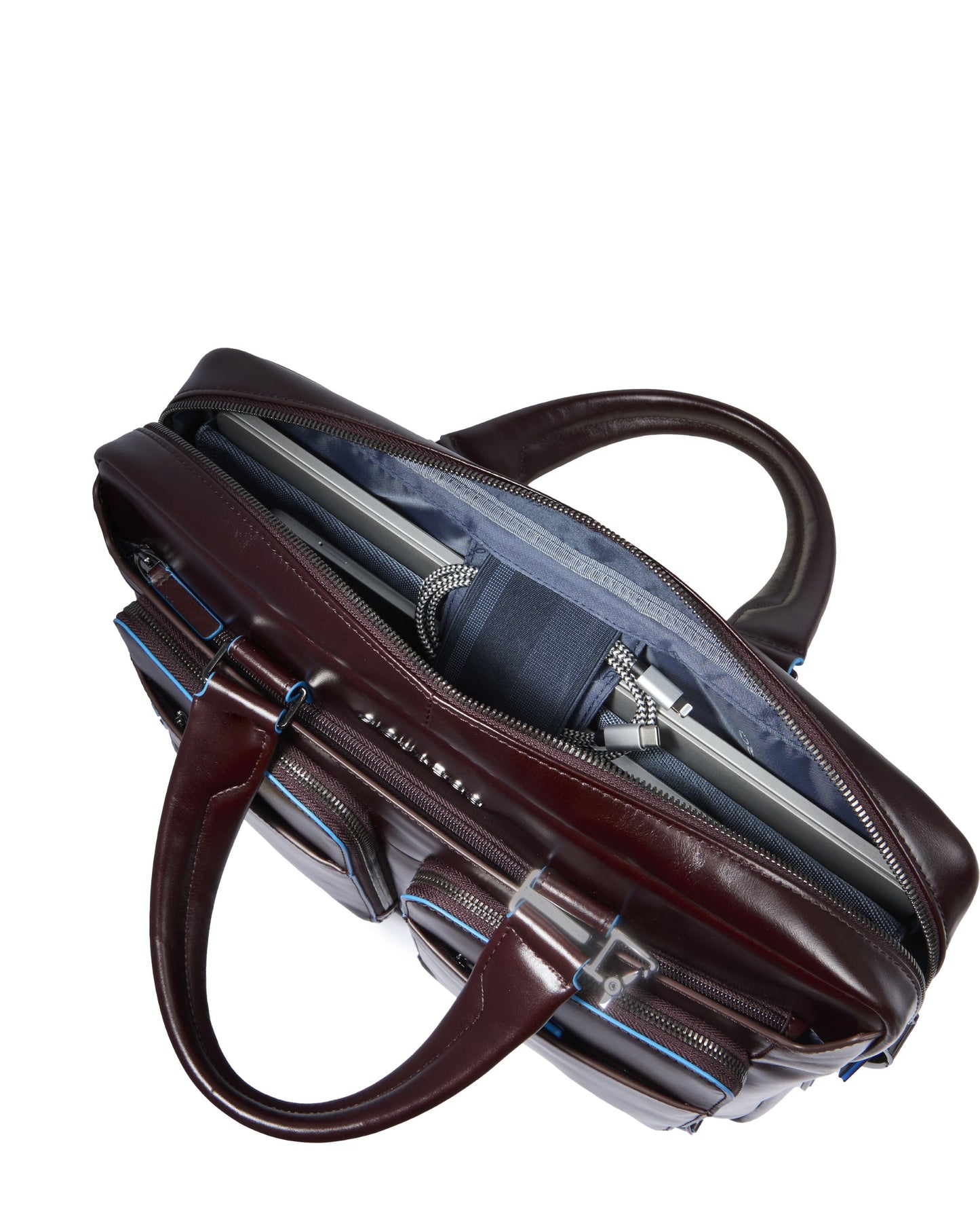 Piquadro Thin Two Handled Laptop Briefcase with iPad Compartment