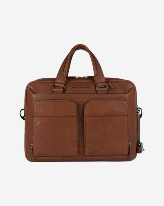 Piquadro Portfolio Computer Briefcase with iPad Air/Pro Brown