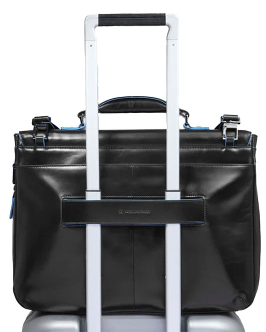 Piquadro Leather Flap Closure Briefcase