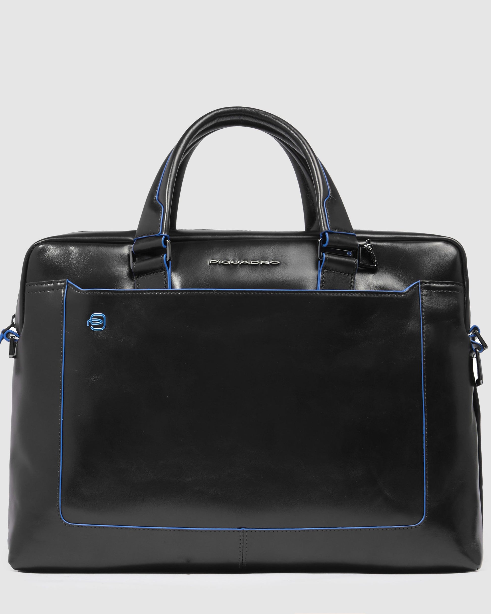 TWO-HANDLE COMPUTER BRIEFCASE LEATHER N