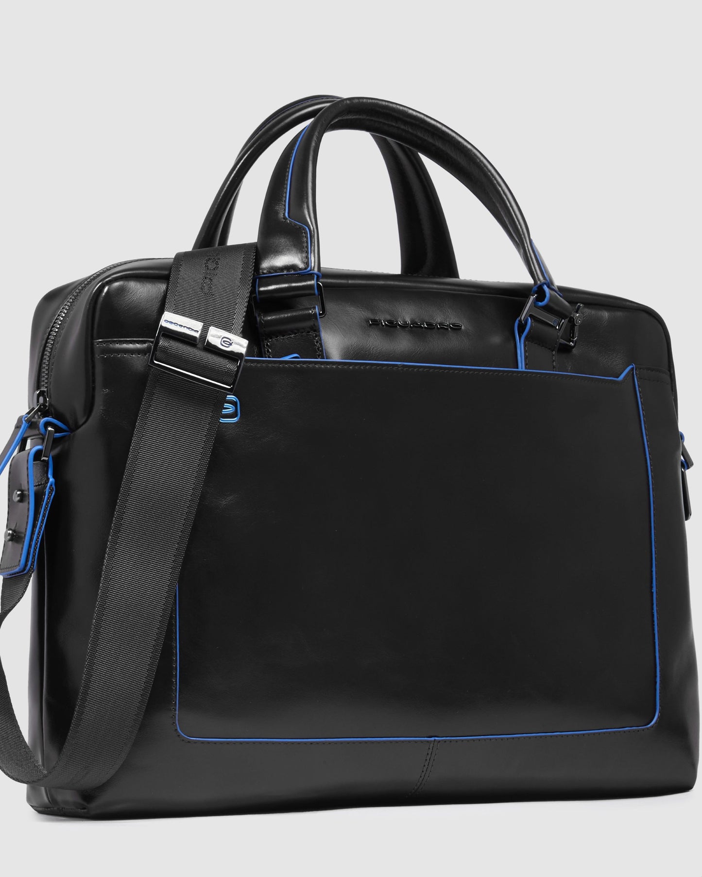 Piquadro Leather Computer Briefcase Black